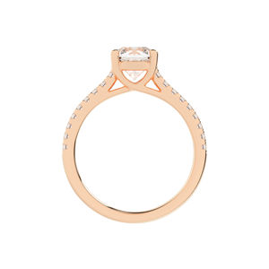 Anillo de oro rosa con diamantes cultivados en laboratorio, joyería de lujo sostenible para cada ocasión, joyería para mujer - Product Image 3