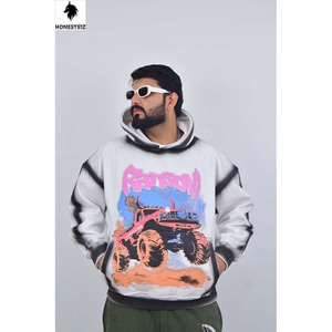 ชุดวอร์มกางเกงผ้าระบายมีฮู้ดสำหรับผู้ชายชุดออกกำลังกายผ้าคอตตอนพิมพ์ลายหน้าจอ100% ชุดกีฬาผ้าปักลาย - Product Image 5