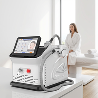 Appareil portable pour l'épilation indolore et le raffermissement de la peau au laser Alexandrite 808nm/755nm/1064nm pour femmes, visage, corps et jambes