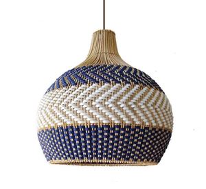 Cortina de lámpara colgante de ratán, diseño personalizado, candelabro decorativo de ratán, Sombra e iluminación con diseño creativo tejido - Product Image 6