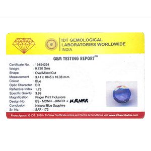 Zafiro Azul Real Facetado, Gema Suelta de 3.65 Quilates, 10mm, Tratado Térmicamente - Product Image 4