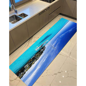 Tapis imprimé Oceanic Dream : facile à nettoyer, décoration moderne vue sur la mer, tapis à poils doux - Product Image 4