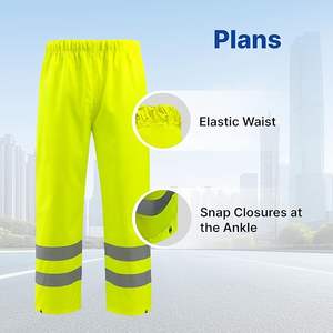 Traje Impermeable Reflectante de Alta Visibilidad, Chaqueta Impermeable de Seguridad, Equipo de Lluvia para Hombres y Mujeres, Pesca, Trabajo al Aire Libre - Product Image 5