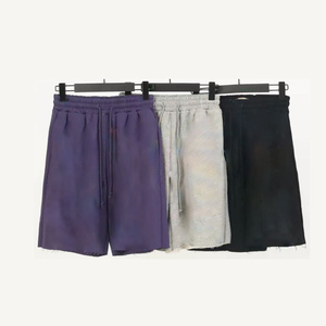 Pantalones cortos informales de diseño personalizado para hombres Relax Fit 100% malla de algodón transpirable y corto para adultos patrón sólido - Product Image 1