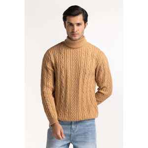 เสื้อสเวตเตอร์คอเต่ามีฮู้ดลายดอกไม้ปักลายดอกไม้สำหรับผู้ชาย MN-SWT-WS24-025 - Product Image 1