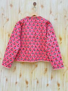 Indien main bloc imprimé motif floral réversible matelassé Kimono Style coton veste pour femmes toutes saisons bouton décontracté - Product Image 5