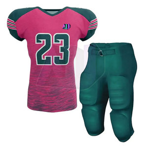 Ensembles d'uniformes de football américain en gros 2025, respirants, manches courtes, en tissu polyester/spandex, couleur et logo personnalisés, haute qualité - Product Image 1