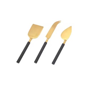 Ensemble de couteaux à fromage artisanal 3 pièces en acier inoxydable, manche en acier inoxydable, passe au lave-vaisselle, écologique pour les fêtes et les mariages - Product Image 3