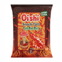 ¡Superventas! Oishi Snack Special 32G camarones calientes (80 bolsas retráctiles) a precio competitivo bocadillos fritos exóticos al por mayor