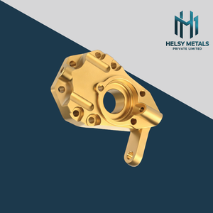 Boîtier d'engrenage en laiton fraisé VMC professionnel, support de levier haute résistance avec alésages d'alignement de précision pour usage industriel - Product Image 3