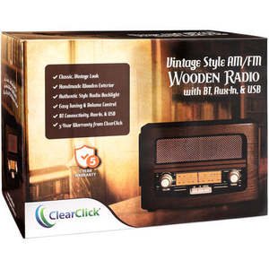 วิทยุคลาสสิคสไตล์วินเทจย้อนยุค AM/FM พร้อมบลูทูธ (รุ่น VR47) (กล่องชำรุด) - Product Image 6