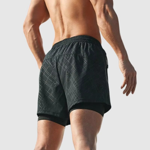 Factory Direct Double <b>Layer</b> Mens Mesh Shorts Polyester Quick Dry Breathable & Loose Fit Shorts - Product Image 4