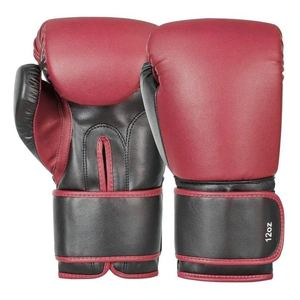 Guantes de boxeo de entrenamiento de cuero sintético profesional con correa de muñeca ajustable con cordones dedo completo al por mayor - Product Image 1