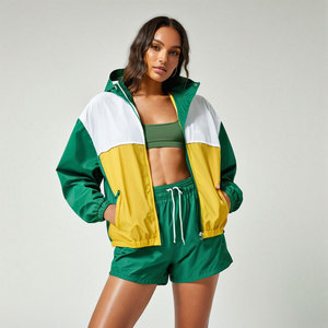 Conjunto de ropa de calle impermeable de alta calidad para hombre, conjunto cortavientos con pantalones cortos, logotipo personalizado, nuevo diseño, chándal de talla grande - Product Image 5