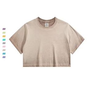 T-shirts courts en jersey de qualité supérieure coupe ample coton délavé vintage t-shirts en gros - Product Image 5