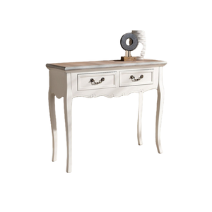 Armoire de rangement de style français européen couleur blanche table console nordique moderne avec deux tiroirs prix de gros - Product Image 1