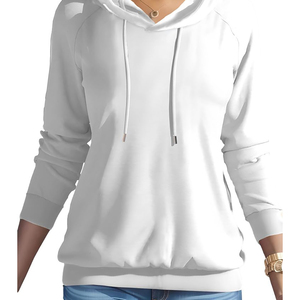 Sudaderas con Capucha Extra Grandes Personalizadas con Logotipo, para Mujer, 100% Algodón, Ecológicas, de Manga Larga, para Otoño e Invierno, Venta al Por Mayor - Product Image 5