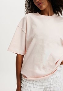 T-shirt surdimensionné 100% coton de haute qualité T-shirt lourd à épaules tombantes avec logo imprimé et brodé personnalisé pour femmes - Product Image 6