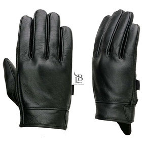 Guantes de cuero de piel de oveja genuina negra de alta calidad invierno dedo completo térmico cómodo para uso diario y al aire libre - Product Image 3