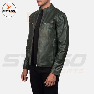 Wholesale <b>Men</b> Plain Original Leather <b>Jacket</b> for Sale Newest Style <b>Men</b> Leather <b>Jacket</b> - Product Image 2