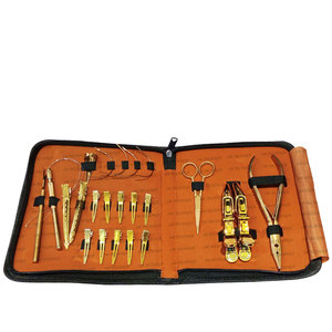 Herramientas de extensión de cabello portátiles, accesorios con tijera, alicates para abalorios, cepillo de cerdas, hilo pequeño para Kit de extensión de cabello - Product Image 3