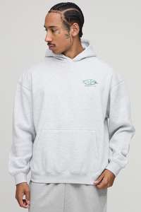 Sweats à capuche imprimés de coupe régulière avec un poids en tissu de 350g Sweat à capuche pull en coton et polyester solide Sweat à capuche de grande taille Logo personnalisé - Product Image 6