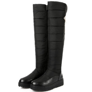 Bottes de neige montantes en daim antidérapantes avec doublure thermique, confortables, en fausse fourrure et caoutchouc, idéales pour l'hiver et l'automne - Product Image 2