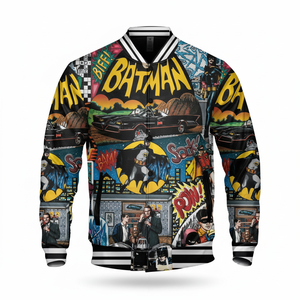 Chaqueta de béisbol de satén bordada personalizada Acabado ligero brillante Equipo y uso escolar - Product Image 1