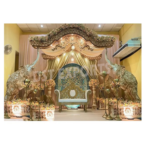 Gran Maharaja tema elefante Mandap configuración elefante real tema boda Mandap Maharaja estilo tallado elefante Mandap diseño - Product Image 1