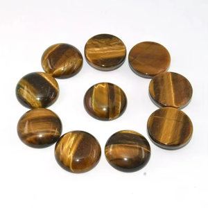 Cabujones Redondos de Ojo de Tigre Natural, Piedras Preciosas Sueltas para Joyería, Regalo Exclusivo para Ella - Product Image 2