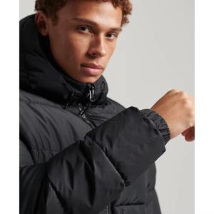 Chaquetas Acolchadas para Hombre Adulto, Color Negro, Cierre de Cremallera, Cuello Alto, Logotipo Frontal, Estilo Urbano, Ropa de Moda con Diseño Personalizado - Product Image 2