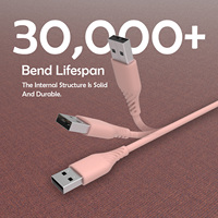 Cable USB-A a Micro-USB de Silicona para Carga Rápida 3A, Certificado MFI para Dispositivos iOS, en Stock