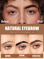Teinture Sourcils Effet Tatouage 5 Couleurs, Imperméable, Longue Durée 3 Jours, Crème Rehausseur Marron avec Étiquetage Minéral