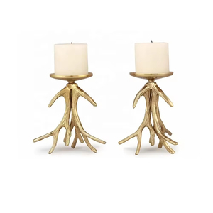 Juego de diseño único de 2 portavelas para decoración de iluminación Venta caliente aspecto moderno portavelas decorativo de mesa - Product Image 5
