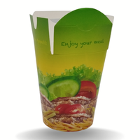 Boîte à nouilles jetable de 16 oz, boîte à doner à emporter, impression de logo personnalisée, matériau en papier kraft recyclable, prix de gros
