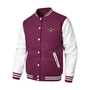 แจ็กเก็ตเลตเตอร์แมนสำหรับผู้ชายเสื้อแจ็คเก็ตหนังไซส์ใหญ่พิเศษ - Product Image 1