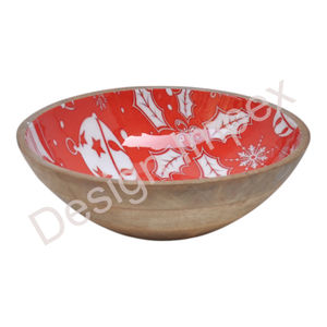 Cuenco de madera de alta calidad Premium para servir en diseño personalizado, acabado esmaltado, decorativo para el hogar, gran fruta/ensaladera, precio barato - Product Image 4