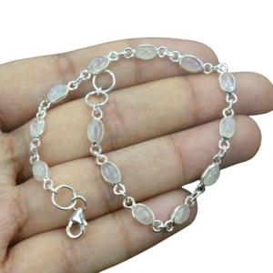 Trending 925 Sterling <b>Silver</b> Moonstone Gemstone <b>Bracelet</b> Jewelry Handmade <b>Silver</b> Boho Style <b>Bracelet</b> Jewelry For Women Gift - Product Image 1