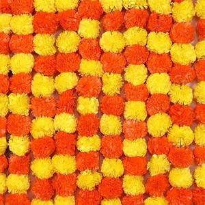 พวงมาลัยดอกดาวเรืองประดิษฐ์สำหรับตกแต่งสวยงามจำนวน50ชิ้นสำหรับงานแต่งงานงานปาร์ตี้งาน DIY งานประดิษฐ์ทำมือ4.5ฟุตมาลา - Product Image 3