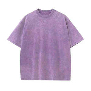 Camiseta lavada de peso pesado para hombre, camiseta de lavado de piedra de alta calidad, camisetas personalizadas de lavado ácido liso - Product Image 1