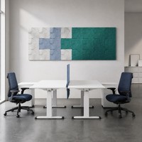 Panneau acoustique 3D à facettes, panneau acoustique en fibre de polyester, panneaux insonorisants en feutre PET, Kusdesign