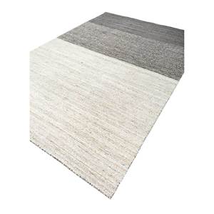 Alfombra de Lana y Viscosa Tejida a Mano con Diseño de Rayas Contorneadas, Rojo y Naranja-Hwv-51045 para Uso Doméstico - Product Image 2