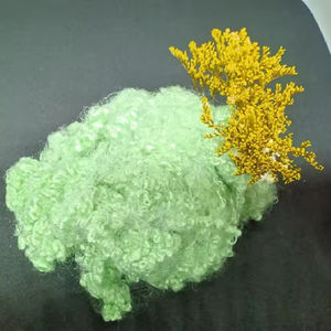 Haute qualité 15D 2D vert Vikohasan Fibres discontinues de polyester recyclées vierge synthétique creux vert Fiber béton filature - Product Image 1