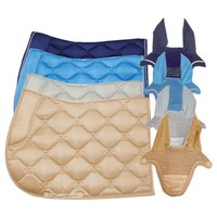 Sous-selles de cheval chaudes et douces en coton à faible MOQ pour le dressage et le saut d'obstacles, avec logo personnalisé et rembourrage en mousse