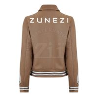 Veste d'hiver en laine pour homme avec logo personnalisé, style universitaire, patchs brodés, respirante, design décontracté avec lettres, grandes tailles