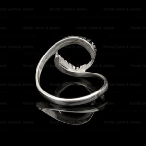 Anillo de Plata de Ley 925 con Engaste de Filigrana Vacío para Incrustar Piedras Preciosas, Diseño Semi-Montado de 8mm, Superventas - Product Image 5
