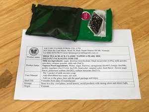 VIETNAM ORIGIN BLACK <b>SUGAR</b> PEARL MILK TEA INSTANT DRINK <b>PACKETS</b> - Product Image 2