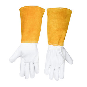 Gants de soudage en cuir de haute qualité fabriqués au Pakistan, vente en gros, résistants à la chaleur, WENZO INTERNATIONAL WI-1005, personnalisables - Product Image 1