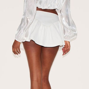 Shorts de sport respirants à taille haute, jupe de tennis athlétique sans couture pour l'entraînement au yoga, avec un design personnalisé, jupes pour femmes - Product Image 3