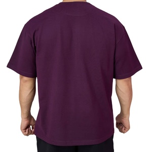 Camiseta de Talla Grande para Hombre, Lisa, de Color Sólido, con Hombros Caídos, Diseño Personalizado, Venta al por Mayor de Fábrica, 100% Algodón, Transpirable y Ecológica - Product Image 2